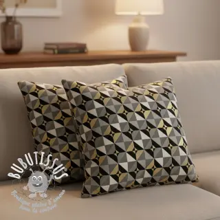 Tissu déco jacquard Diamond cube luxury
