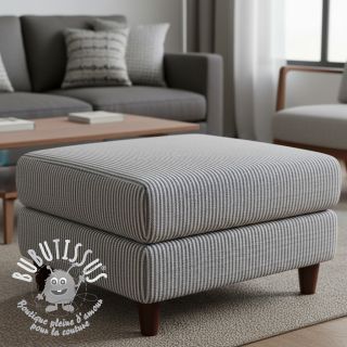 Tissu déco DOBBY Colored stripe navy blue