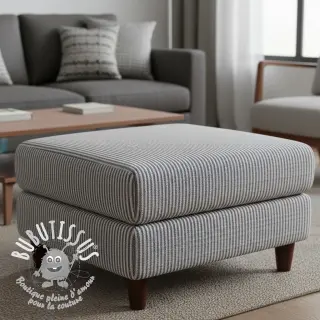 Tissu déco DOBBY Colored stripe navy blue