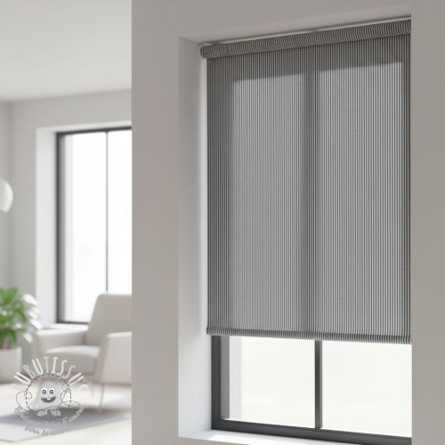 Tissu déco DOBBY Colored stripe navy blue