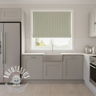 Tissu déco DOBBY Colored stripe soft green