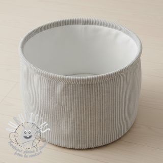 Tissu déco DOBBY Colored stripe grey