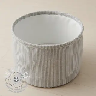 Tissu déco DOBBY Colored stripe grey