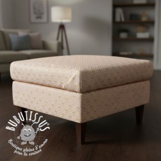 Tissu déco Linenlook Art deco cubes rose metallic premium