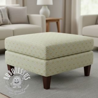 Tissu déco Linenlook Art deco cubes mint metallic premium