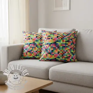 Tissu déco jacquard Pixels