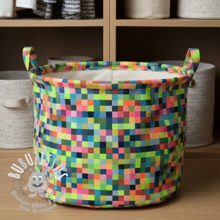 Tissu déco jacquard Pixels