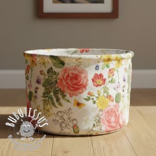 Tissu déco avec finition en Teflon ROSE GARDEN