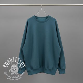 Sweat envers minkee MELANGE dark petrol