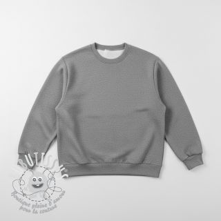Sweat envers minkee MELANGE middle grey