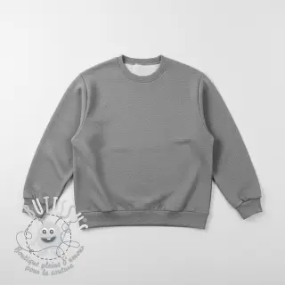 Sweat envers minkee MELANGE middle grey