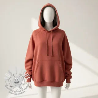 Sweat envers minkee JOGGING henna melange