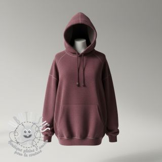 Sweat envers minkee JOGGING aubergine melange