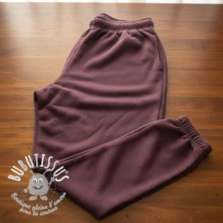 Sweat envers minkee JOGGING aubergine melange