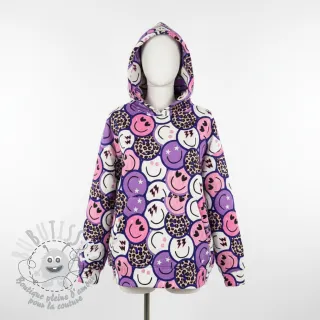 Sweat Happy faces purple digital print