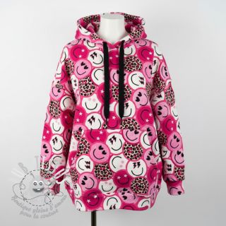 Sweat Happy faces pink digital print