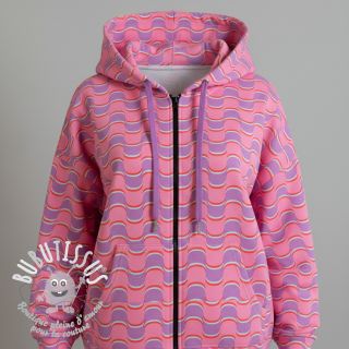 Sweat Abstract flowers wave purple digital print