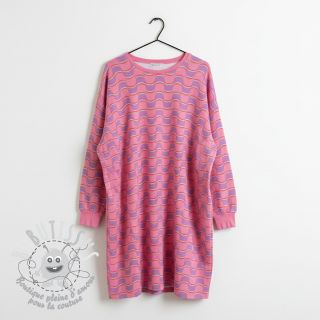 Sweat Abstract flowers wave purple digital print