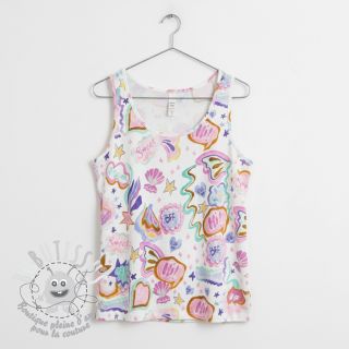 Jersey Shells white digital print