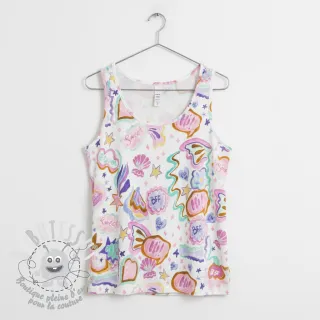 Jersey Shells white digital print
