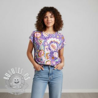 Jersey Shells lavender digital print