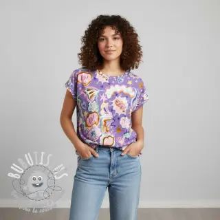 Jersey Shells lavender digital print