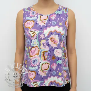 Jersey Shells lavender digital print