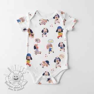 Jersey Dogs white digital print