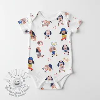 Jersey Dogs white digital print