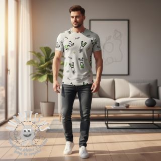 Jersey NEON Super heroes ecru melange