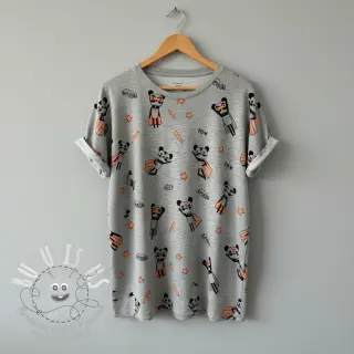 Jersey NEON Super heroes light grey melange