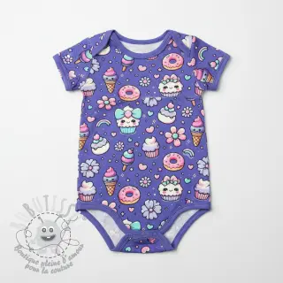 Jersey Sweet food lavender digital print