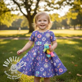 Jersey Sweet food lavender digital print