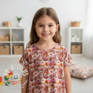 Jersey Paisley woody design A digital print
