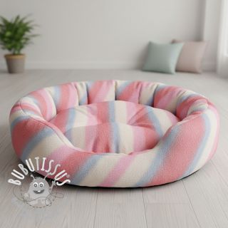 Fausse fourrure Rainbow diagonal stripe