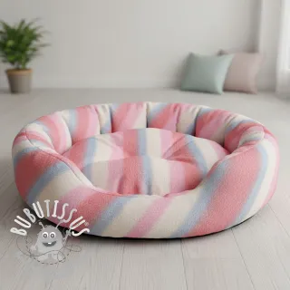 Fausse fourrure Rainbow diagonal stripe