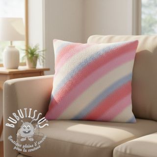 Fausse fourrure Rainbow diagonal stripe