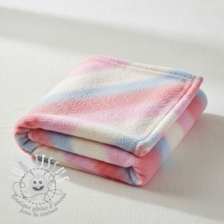 Fausse fourrure Rainbow diagonal stripe