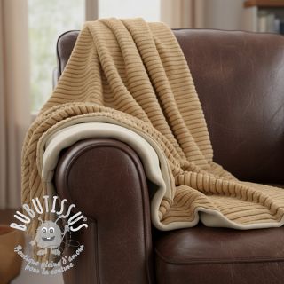 Fausse fourrure Shadow stripes bronze