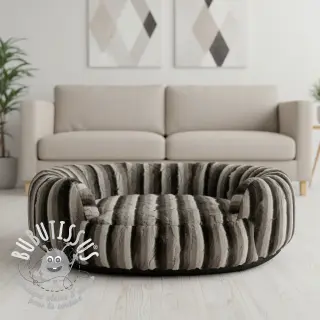 Fourrure Stripe dark brown