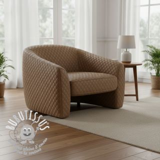 Simili cuir MATELASSE taupe