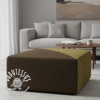 Simili cuir suédine ALASKA mousse/brun