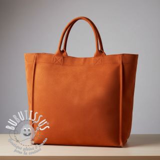 Simili cuir suédine ALASKA orange/brique