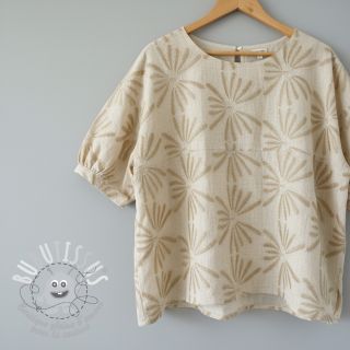 Viscose lin Desert flowers design A