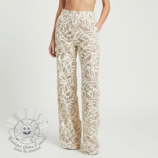 Viscose lin FOIL Leaves bronze