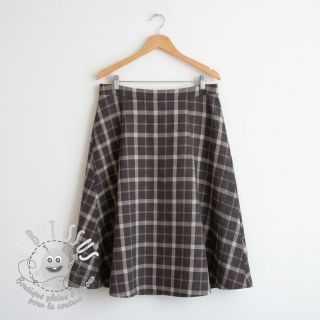 Viscose lin YARN DYED Block brown