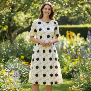 Viscose lin Waxflower design B digital print