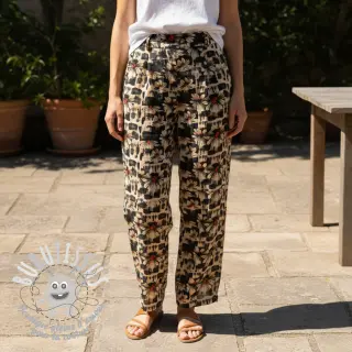 Viscose lin Daisy design B digital print