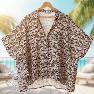 Viscose lin Dandelions digital print