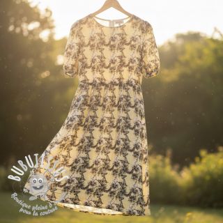 Viscose lin Hibiscus digital print